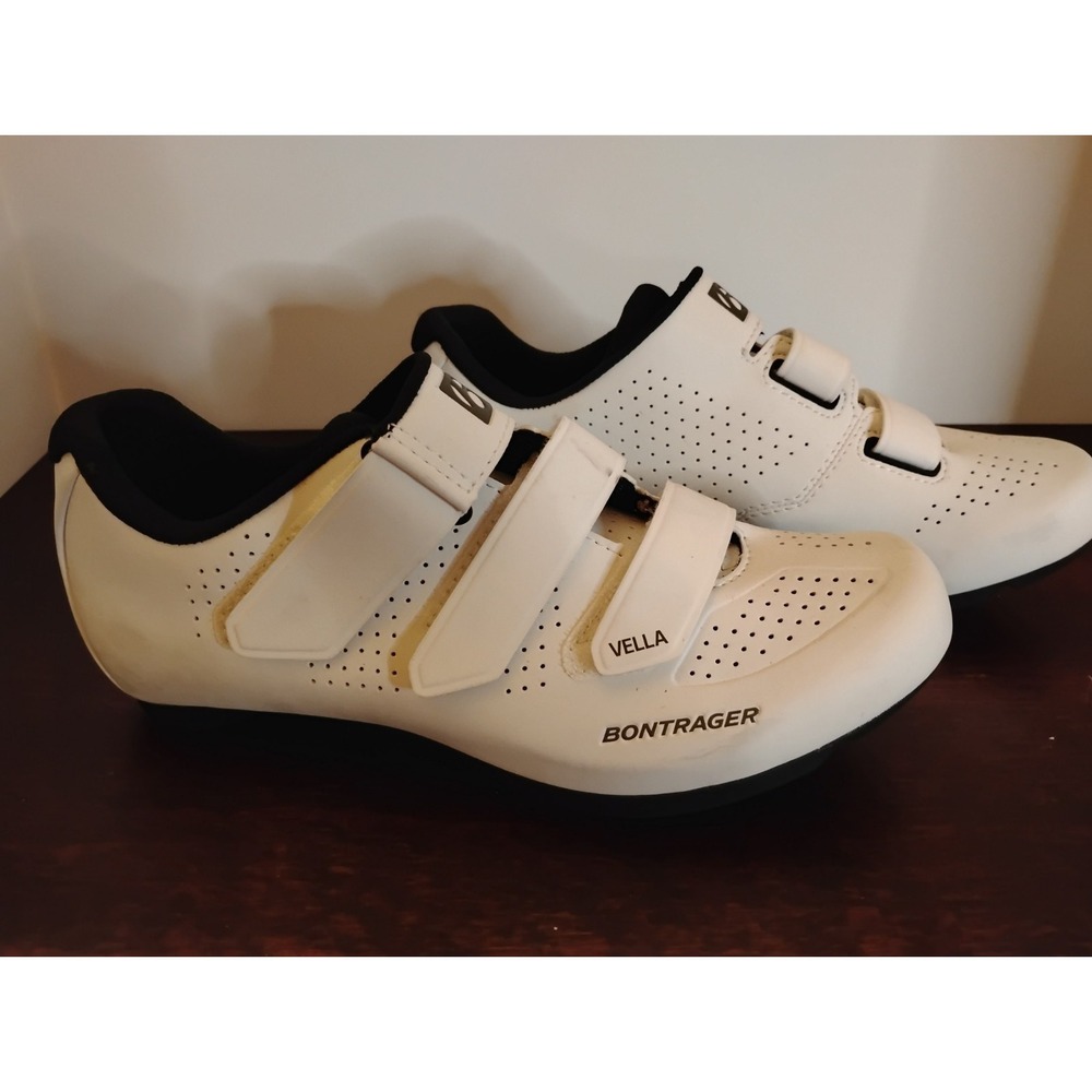 Bontrager Vella Road Cycling Shoes Womens Size 9.5 White 2-Bolt Cleat Compatible